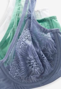 Next 3 PACK - Kaarituelliset rintaliivit - blue green white