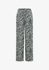 STRAIGHT LEG PANTS WITH ZEBRAPRINT - Pantalon classique - palm breeze green