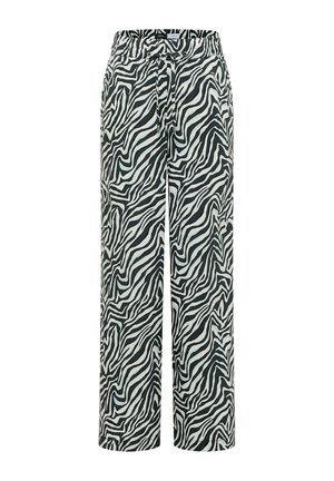Cecil, STRAIGHT LEG HOSE MIT ZEBRAPRINT - Stoffhose - palm breeze green