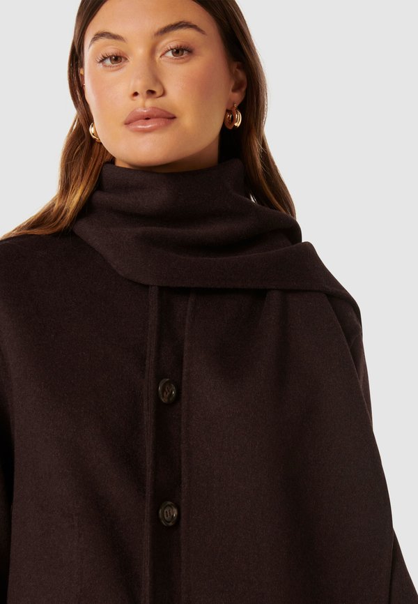 STELLA SCARF COAT - Light jacket - chocoate2