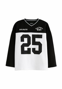 Next VARSITY REGULAR FIT - Ilgarankovis viršutinės dalies drabužis - black white
