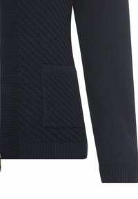 Olsen MIT DIAGONALER ENSTRUKTUR - Strickjacke - dunkelblau