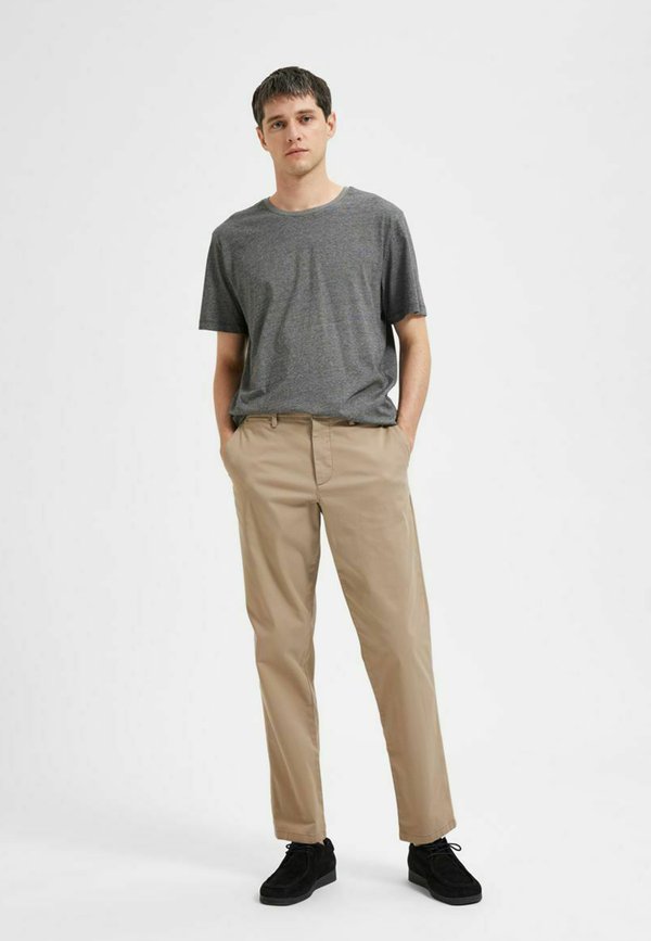 SLH196 STRAIGHT NEW MILES PANT - Trousers - greige3