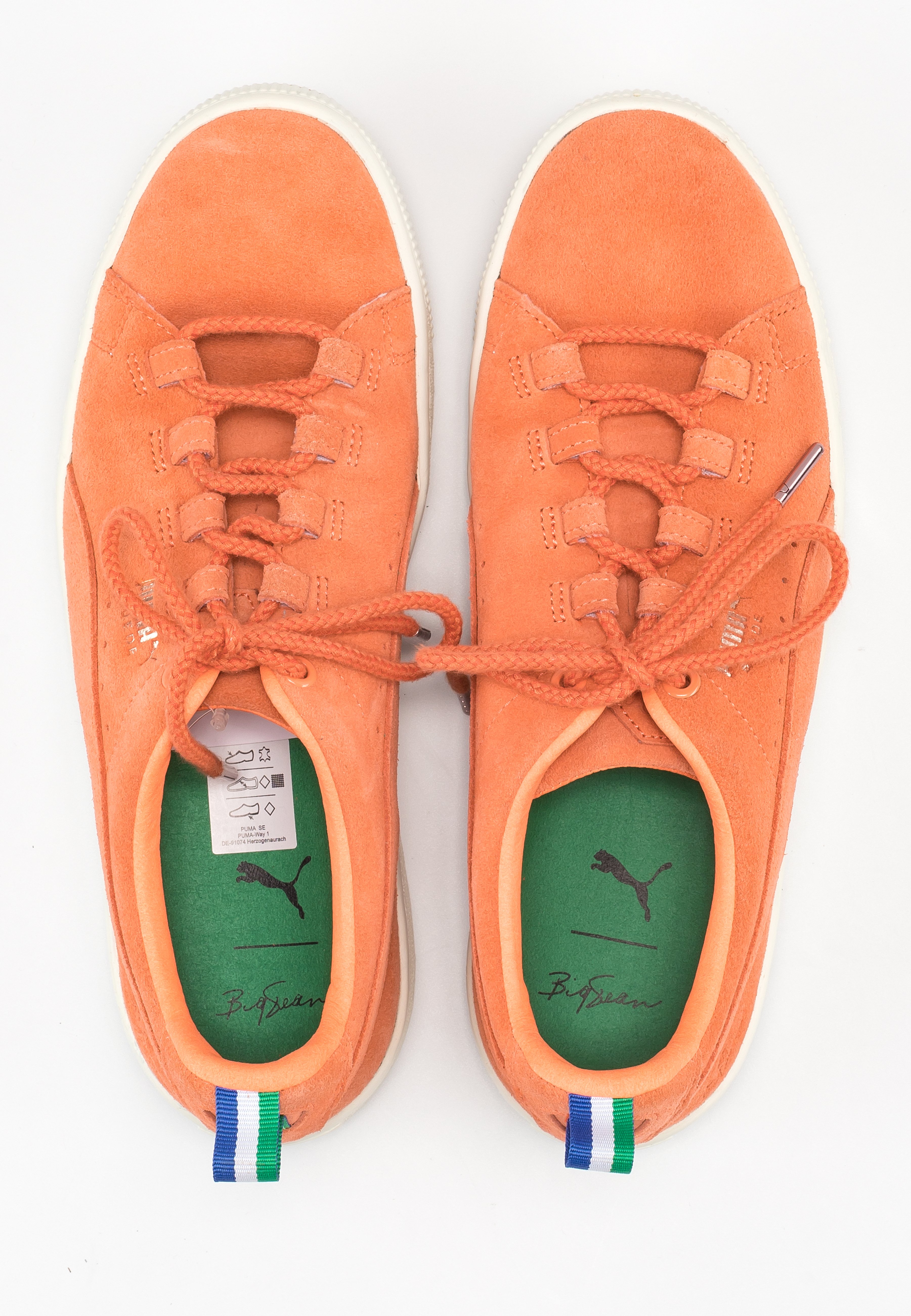 orange puma sneakers