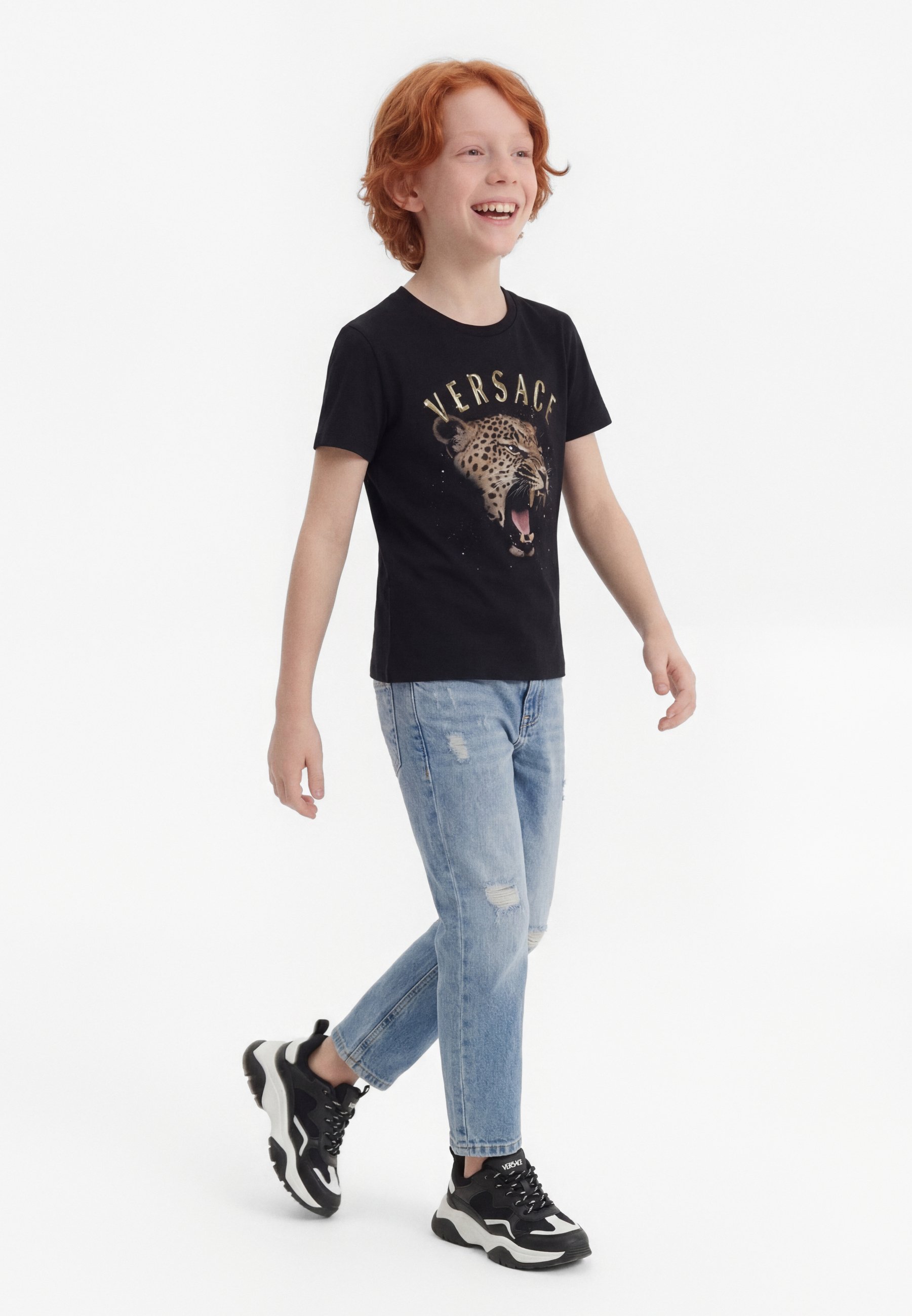 Versace EASY TIGER UNISEX - T-shirt estampada - nero/multi