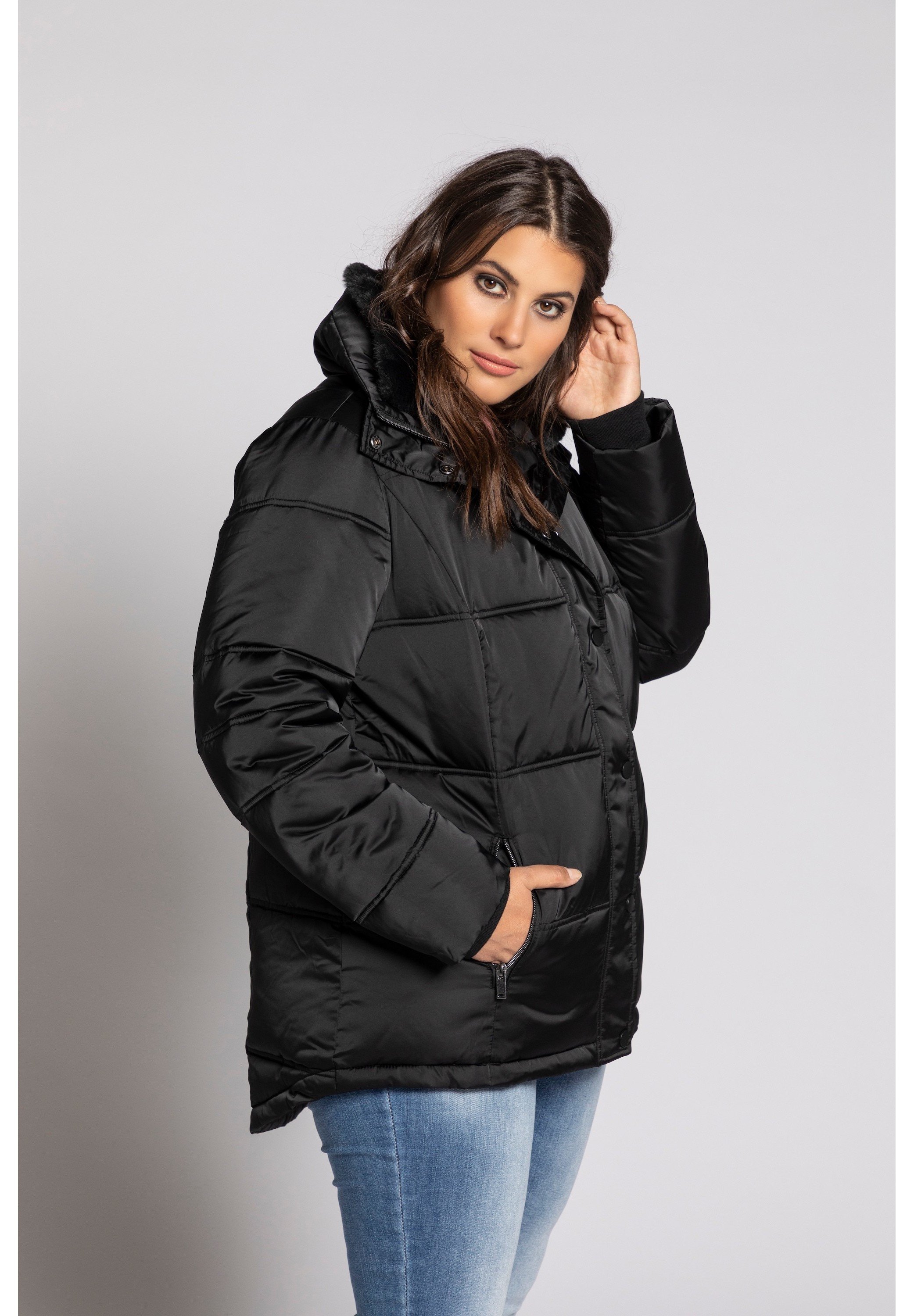 plain black winter jacket
