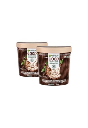 GARNIER GOOD COLORAZIONE PERMANENTE SENZA AMMONIACA, 90% DI ORIGINE NATURALE - 2 PACK - Tinte capelli - castano freddo nocciola