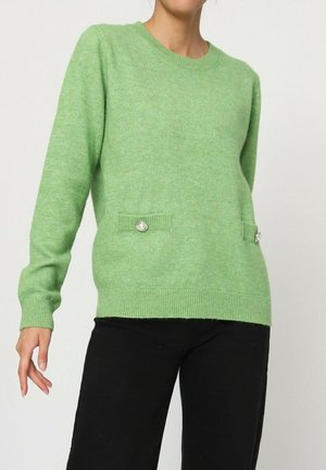COL ROND - Pullover - vert