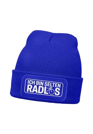 MIT PATCH MIT SPRUCH AUFDRUCK LUSTIG - Beanie - blau