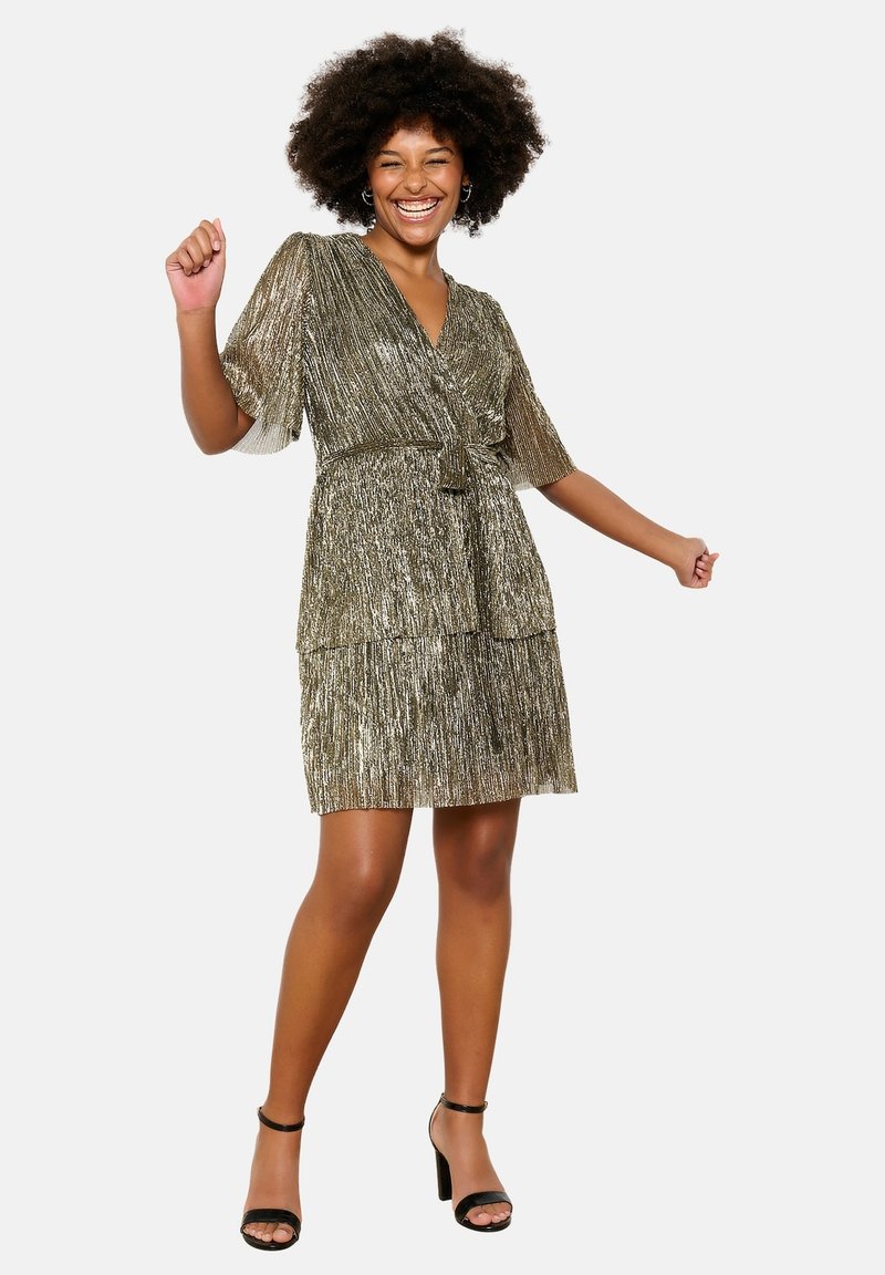 LolaLiza SHINY WRAP - Kokteilikleit/peokleit - gold