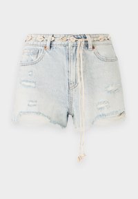 ONLZUMA SHELL BELT   - Denim shorts - light blue denim