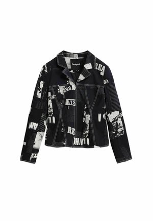 Desigual NEWSPAPER ZIPPER - Blazer - black