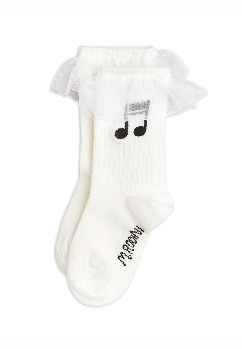 Mini Rodini - NOTE FRILL SOCKS UNISEX - Calcetines - white, Ampliar