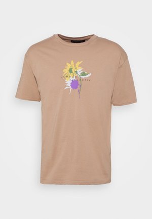 BLOOM UNISEX - Print T-shirt - beige
