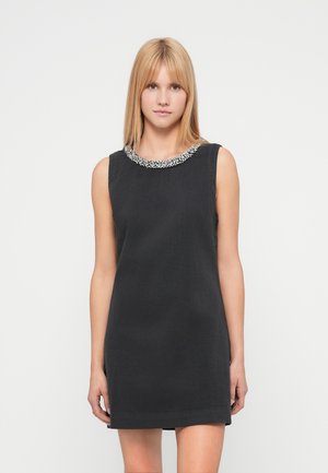 SHINE TRIM SHELL MINI DRESS - Obleka iz džinsa - black