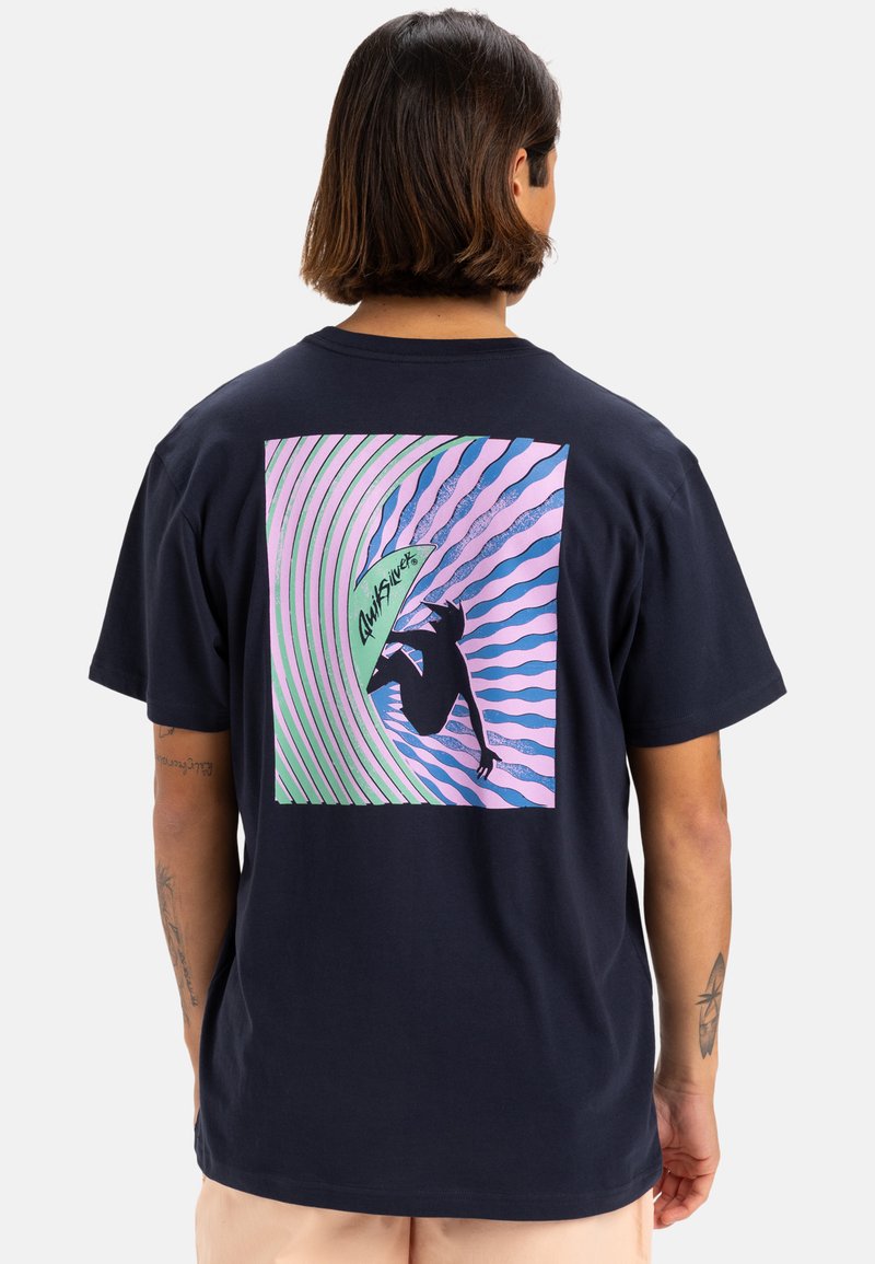 Quiksilver WINDOW PANE SS - Camiseta estampada - dark blue