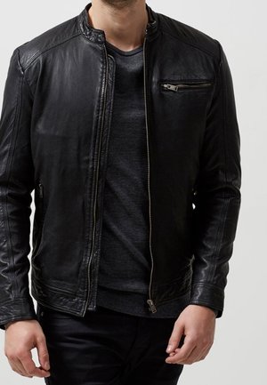 Lederjacke - black