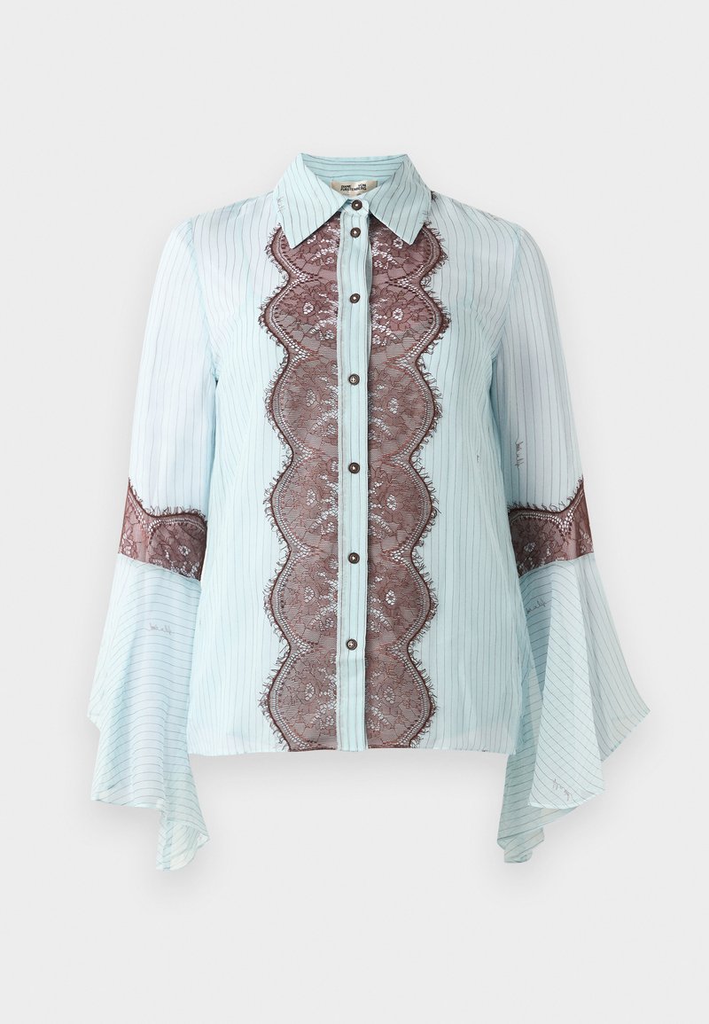 Diane von Furstenberg Overhemdblouse lichtblauw Diane von Furstenberg Overhemdblouse lichtblauw
