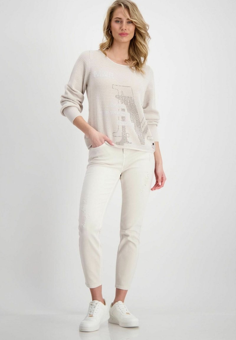 Monari Pullover Pullover Mit Strass Kragen Monari Pullover Damen