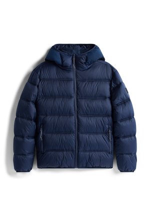 Tommy Jeans, HOODED LOGO PUFFER - Χειμωνιάτικο μπουφάν - dark night navy