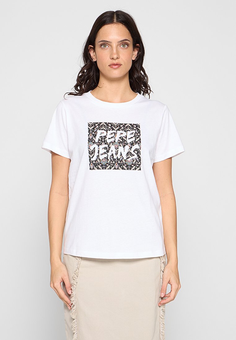 Pepe Jeans T-shirt print wit Pepe Jeans T-shirt print wit