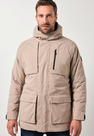 OUTDOOR, HOOD, WATERPROOF - Parka - putty