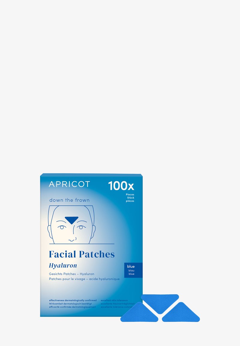 Apricot Beauty - FACIAL PATCHES HYALURON "DOWN THE FROWN" BLUE - Sheet mask, Förstora