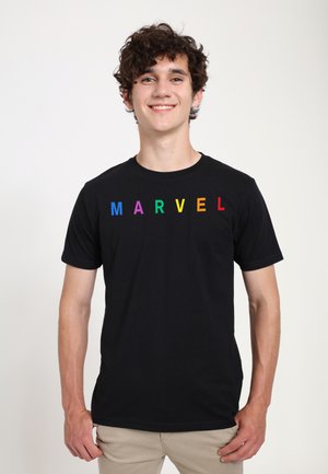 MARVEL SIMPLE LOGO EMB - Camiseta estampada - black