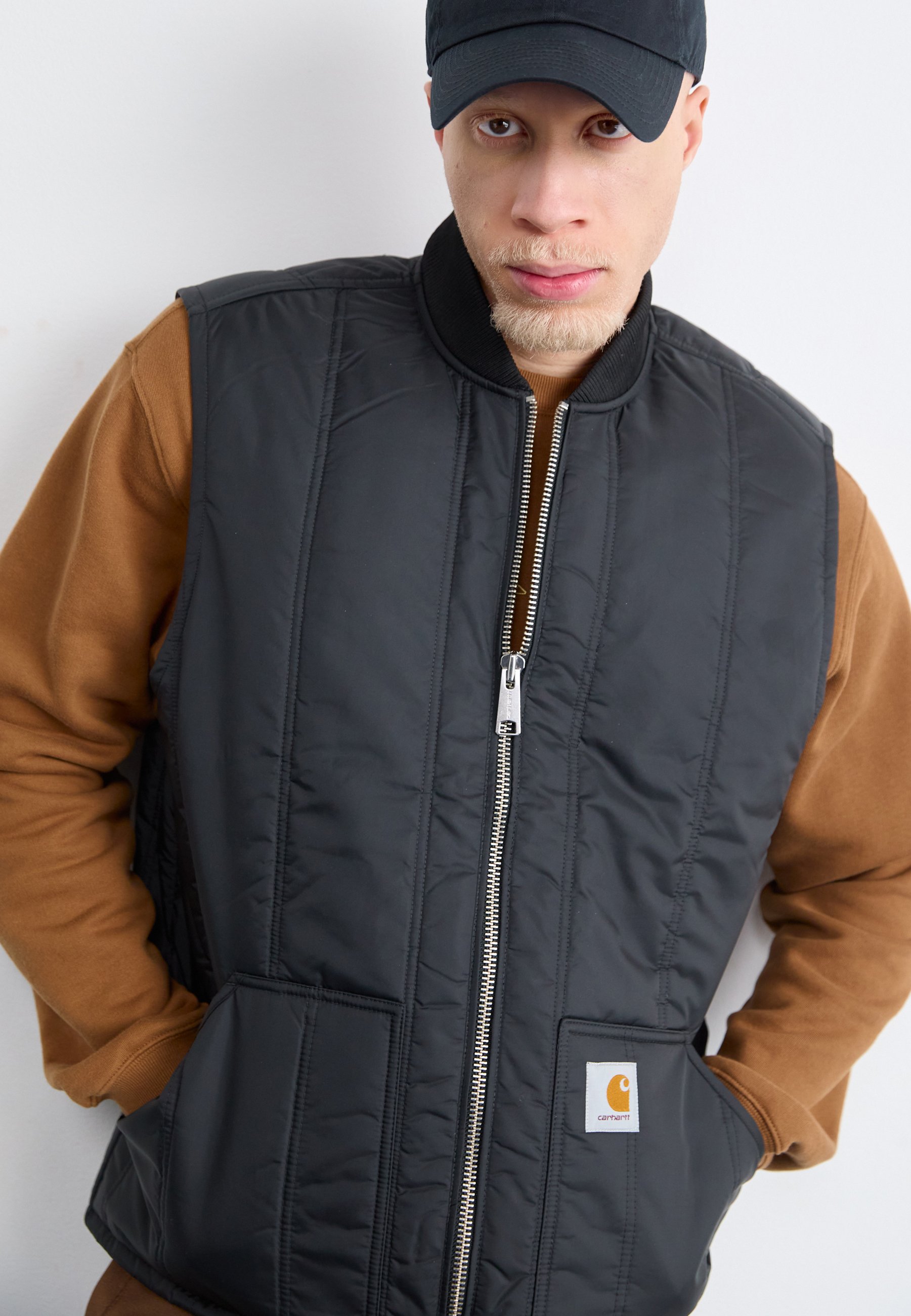 Carhartt WIP LACHLAN VEST LINER - Waistcoat - black - Zalando