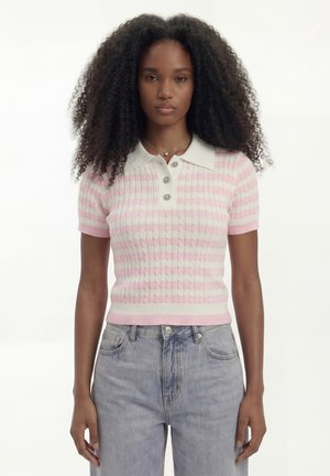 Even&Odd Πόλο - pink/white stripes