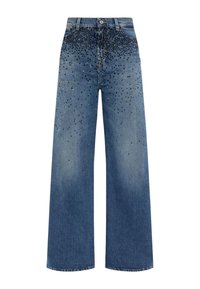 WIDE FIT LOW SLUNG - Wide leg - mid blue