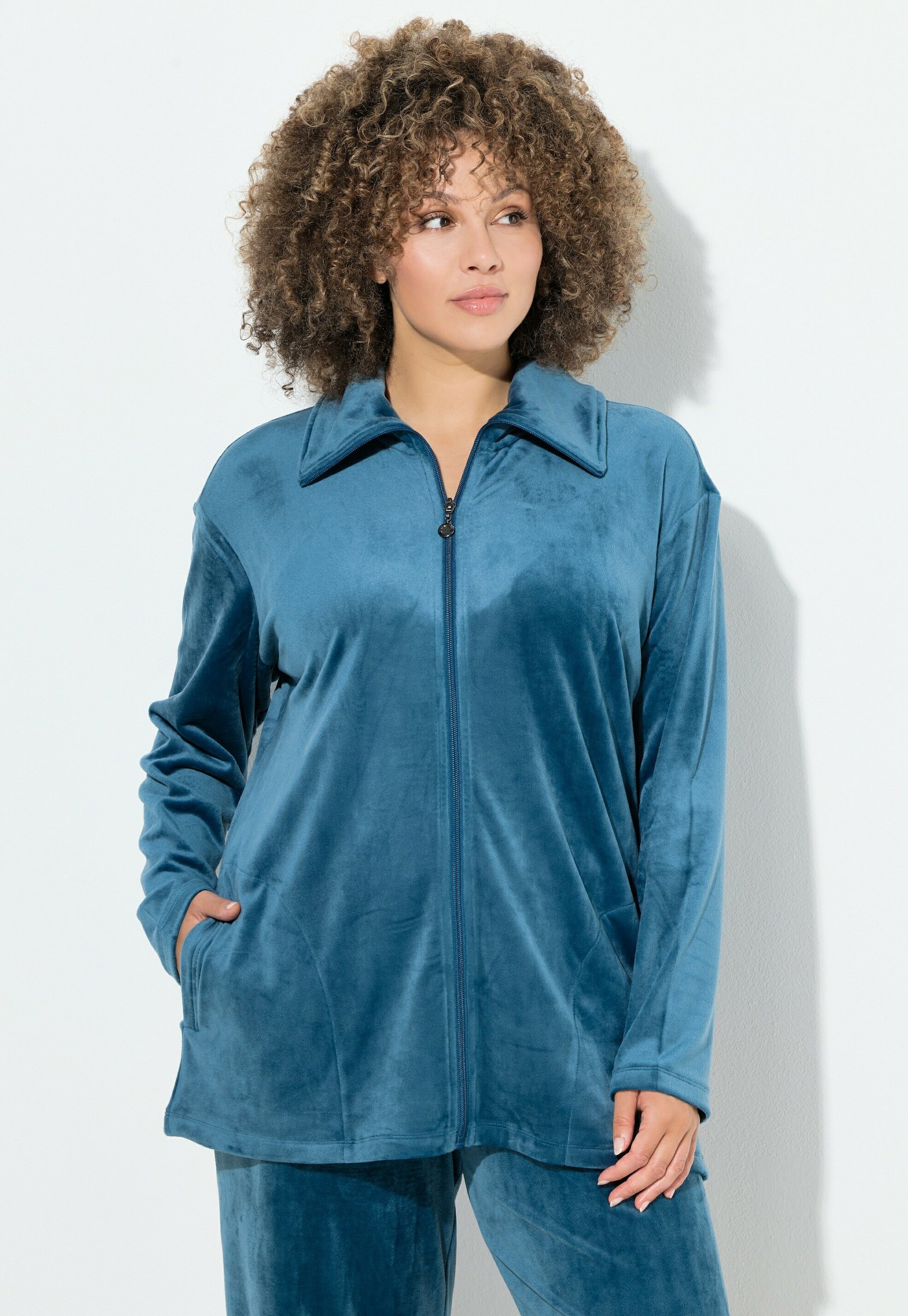 Ulla Popken Damen-Longshirt Nachthemd – Aus Reiner Baumwolle Mit Fleckenmuster