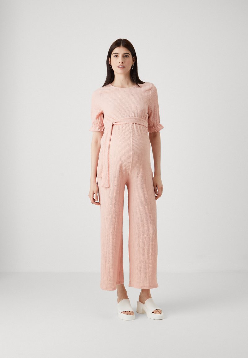 ONLY MATERNITY - OLMHARPER 2/4 FRILL JUMPSUIT  - Kombinezonas - dusty pink, Padidinti