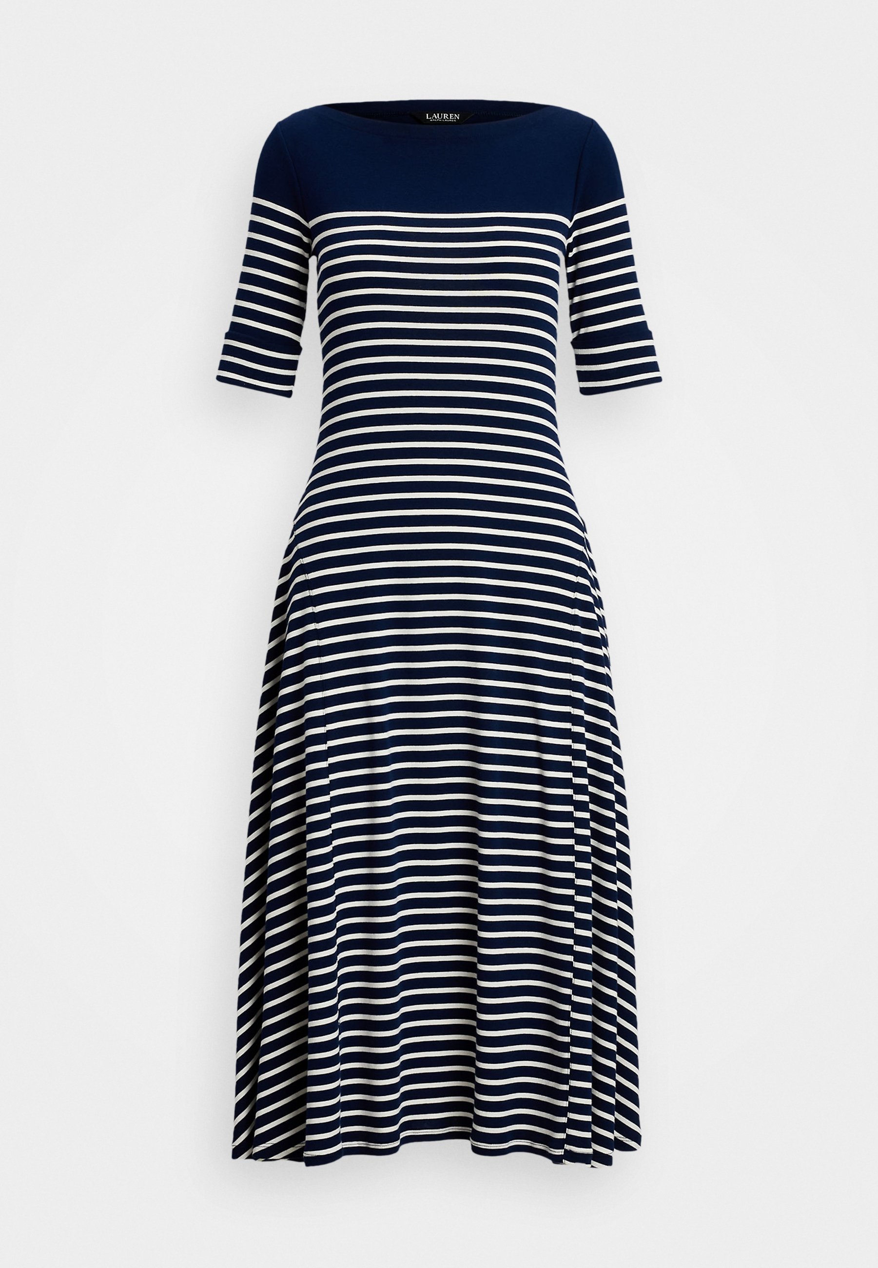 Lauren Ralph Lauren STRIPED COTTON MIDI DRESS - Jumper dress