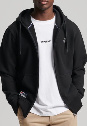 CODE ESSENTIAL - Zip-up sweatshirt - black