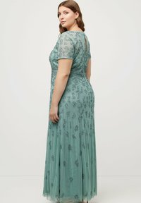 Ulla Popken Festklänning - gris turquoise