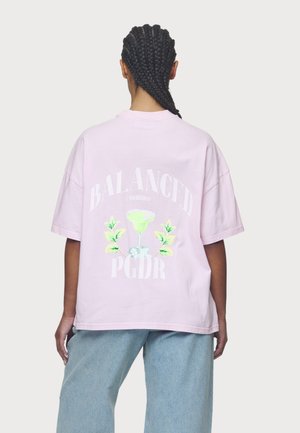 Pegador LUCIA HEAVY OVERSIZED TEE - Tricou cu imprimeu - washed bubblegum