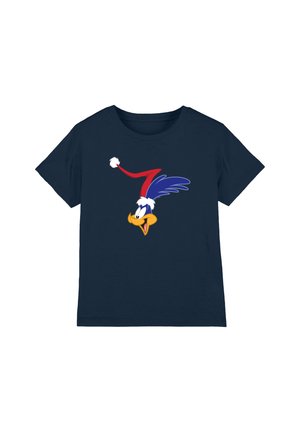 Cotton Soul, LOONEY TUNES ROAD RUNNER SANTA HAT UNISEX - T-Shirt print - dark blue