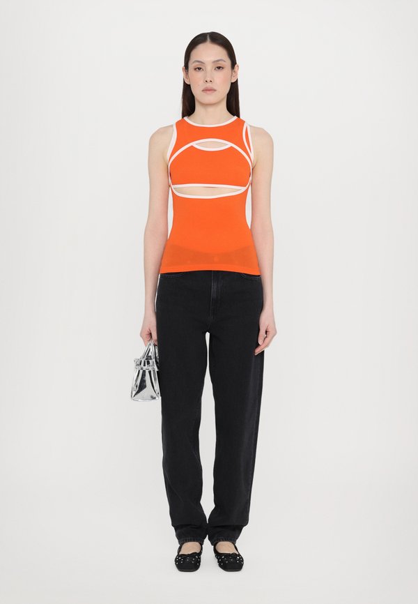 STRETCHY COMBINED 2-IN-1 - Top - bright orange2