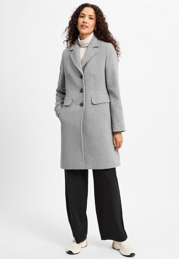 Klassischer Mantel - hellgrau