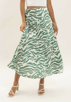 Dona x Lisa LONGUE MOTIFS ZÈBRE XORANIA - Jupe longue - vert