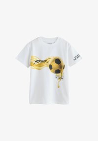 Unselected, white/gold football