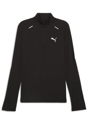 RUN CLOUDSPUN 1/4 ZIP - Långärmad tröja - black