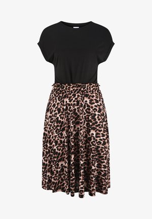 LASCANA Vestido ligero - schwarz-leo-bedruckt