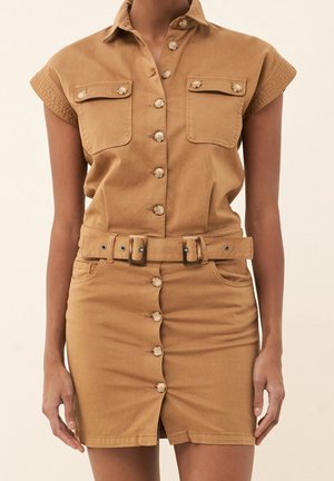 Robe chemise - camel