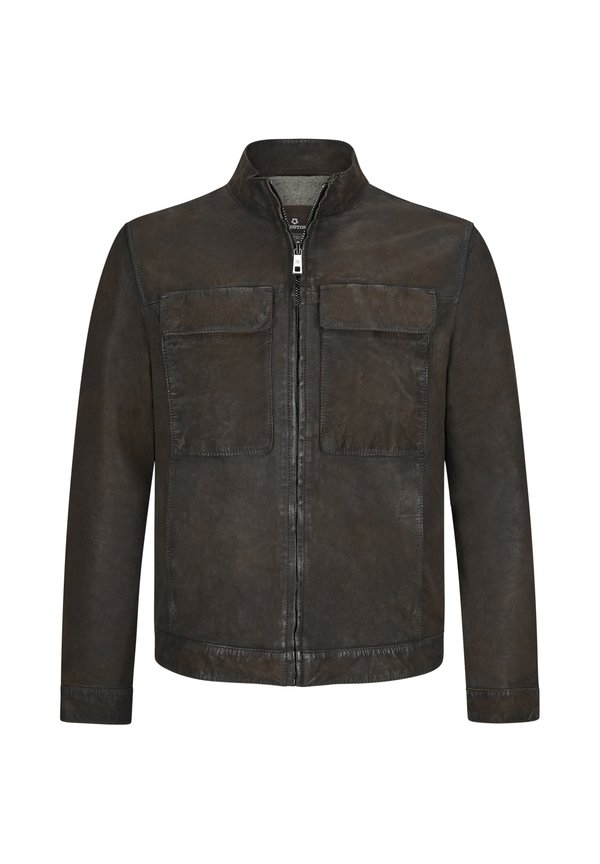 MSTizian - Lederjacke - dunkelbraun