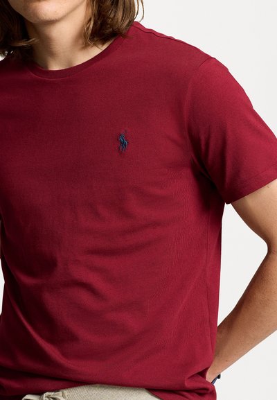 Polo Ralph Lauren CUSTOM SLIM FIT JERSEY CREWNECK T-SHIRT - Basic póló - bordeaux