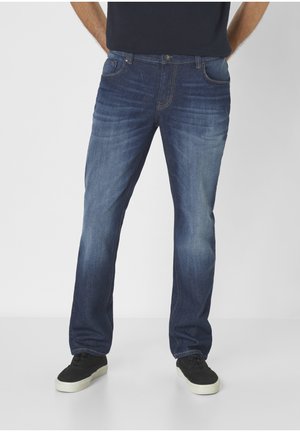 BEN   MIT STRETCH - Jeans Straight Leg - dark blue used moustache