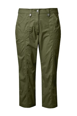 Ulla Popken, 7/8 RETROUSSABLE POCHES - Stoffhose - khaki