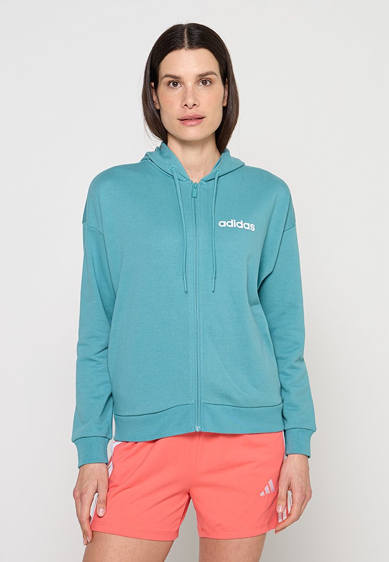 adidas Sportswear Sweater met rits turquoise
